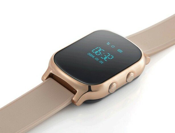 Ceas Smartwatch cu GPS Copii si Adulti iUni Kid58, Telefon incorporat, LBS, Wi-Fi, Gold