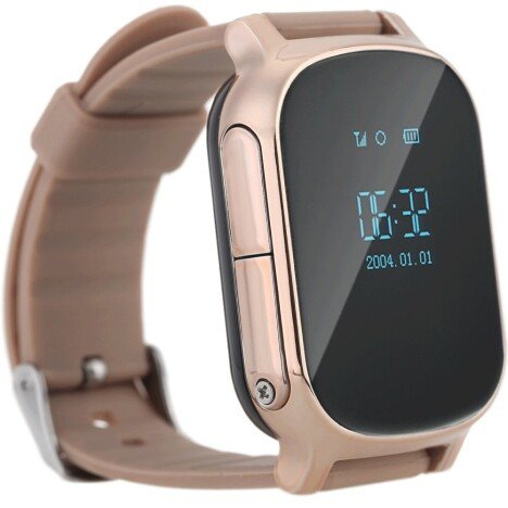 Ceas Smartwatch cu GPS Copii si Adulti iUni Kid58, Telefon incorporat, LBS, Wi-Fi, Gold